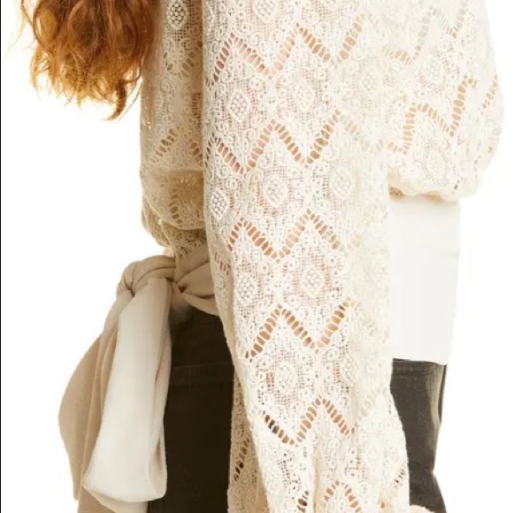 BYTIMO | Lace Tie Waist Blouse | XS - Picture 2 of 6